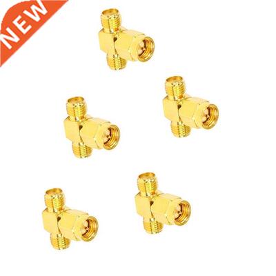 2/5PCS/Set RF Coax Adapter SMA Male to Dual SMA Female Conne