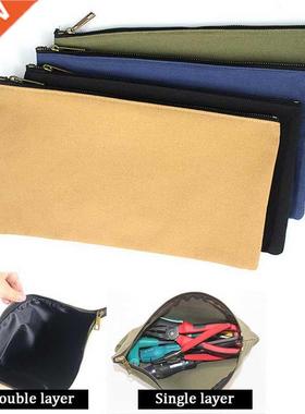 Waterproof Canvas Cloth Tool Pouch Zipper Bag Portable Zipp