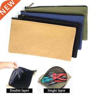 Waterproof Canvas Cloth Tool Pouch Zipper Bag Portable Zipp