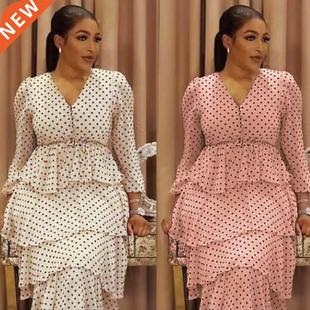 MD African Print Dresses For Women 2021 Polk Dot Evening Par