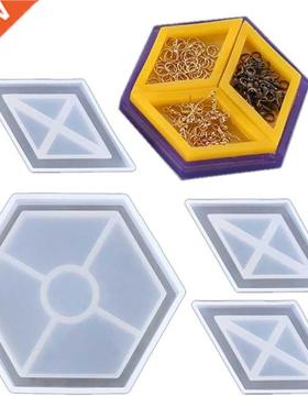 4Pcs/Set Coaster Tray Resin Mold Removable Jewelry Tray