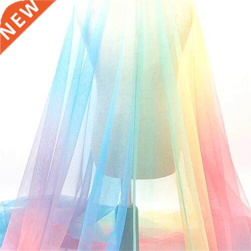 1m Colorful Printed Tulle Fabric Rainbow Tutu Skirt Baby Sho
