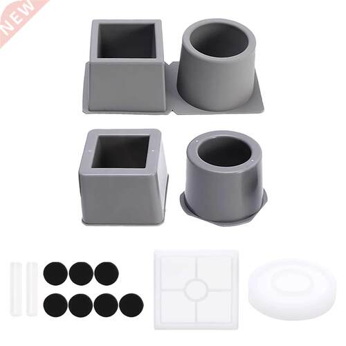 Clay Gypsum Silicone Planter Square Round Flower Pot Mold