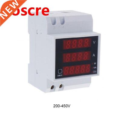 Din Rail Multi Function Digital Meter Ammeter Voltmeter LED