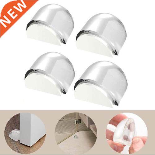 Door Stopper No Need Punch Transparent Self Adhesive Door