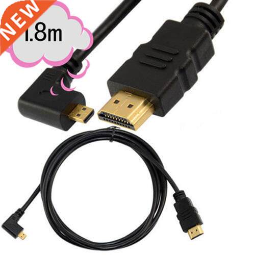 1.8m 6Ft HDMI 1.4 Male to Micro HDMI Male Left Angled Cable