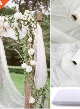 5/10m Tulle Wedding Organza Roll Sheer Crystal Organza Fabri