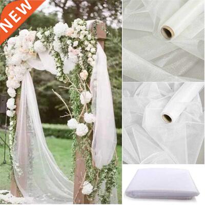 5/10m Tulle Wedding Organza Roll Sheer Crystal Organza Fabri
