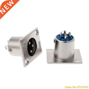 2 Pcs Nickel Plated  Pin XLR Male Receptacle Adapter Jack P