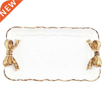 2 Set European Style Bow Cake Storage Trays Makeup