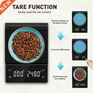 Pou Timer Scale 3KG 0.1g Kitchen LCD Coffee Digital Display