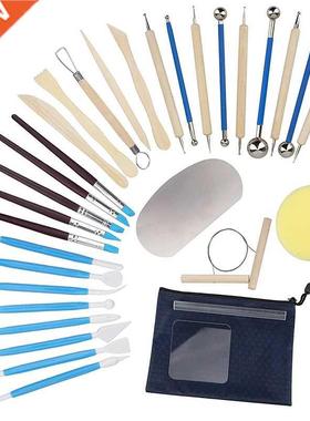 33Pcs Clay Tools, Ceramic Sculpture Ball Spotting Tools Used