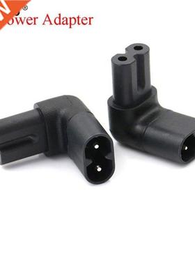 1Pc IEC 320 2-Pin C7 Female To C8 Male Right Angled AC Power
