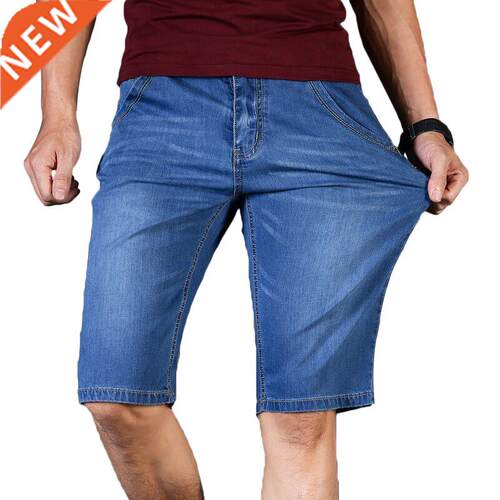 Plus Size 42 44 46 Summer Men Business Denim Shorts Fashion