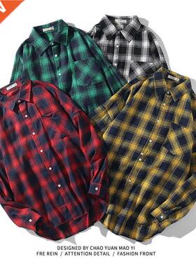 Brand 2022 Spring Autumn Long Sleeves New Flannel Collar Kor