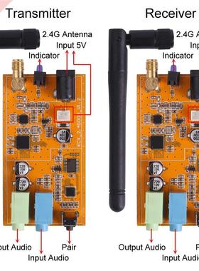 Wireless Transmitter Receiver DC 5V 2.4G ISM HiFi Real-Time