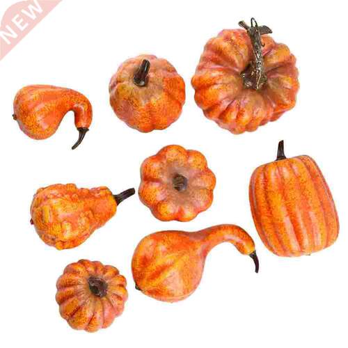8pcs Scene Layout Pumpkins Party Decor Simulation Pumpkin