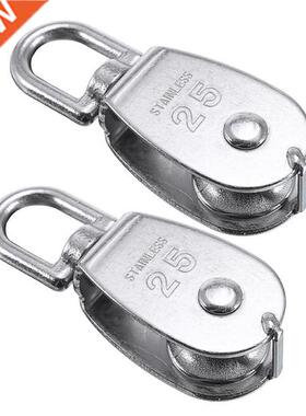 2pcs Heavy Duty M25 Steel Single Wheel Swivel Lifting Rope P