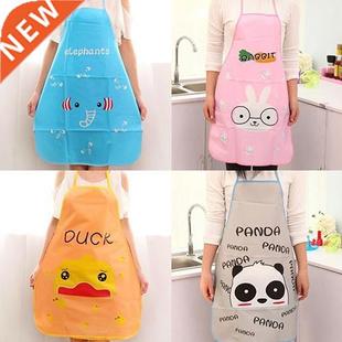 1pc Fashion Women Waterproof Cartoon Aprons Kitchen Oil