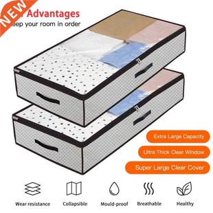 2 Pack Foldable Under Bed Bags Large Under Bed Storage