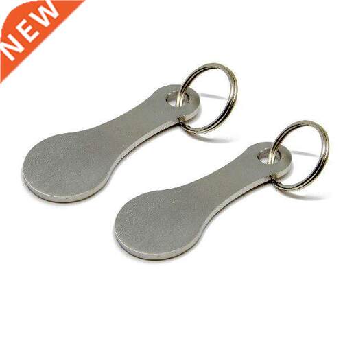 2 Packs Of Metal Aluminum Alloy Key Ring Shopping Trolley