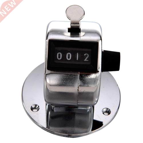 Round Base 4 Digit Manual Hand Tally Mechanical Palm Click C
