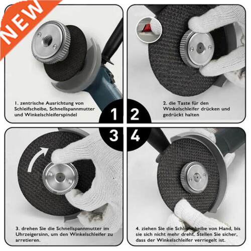 3pcs M14 Angle Grinder Inner Thread Outer Set Flange Nut,Gre