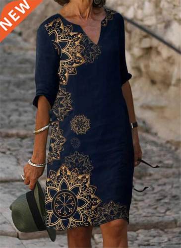 Fashion casual dress large size loose dress temperamental mi