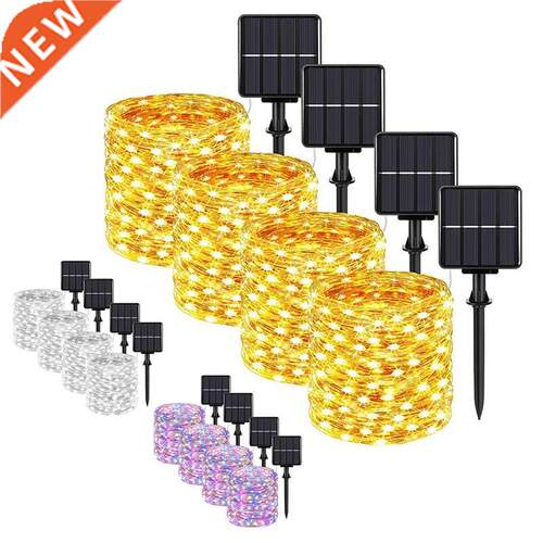 Solar String Lights Outdoor Waterproof 200 LED 4 Pack 8 Mode