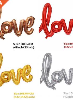 Wedding Balloons Foil Groom Bride Love Helium Ballon Annive