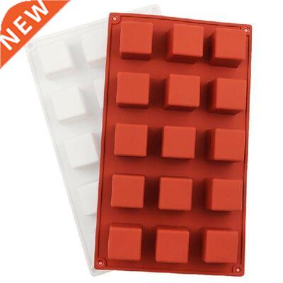 New 15 Cavity Cube Square Shape Silicone Mold for Cake