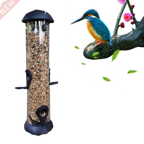 Lightweight Transparent Bird Feeder, Tube Shaped ing Bird