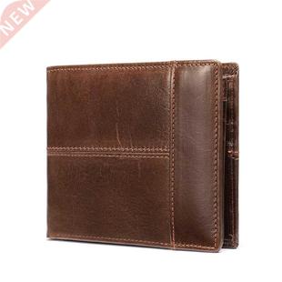 top quality cow genuine leather men wallets fashion splice p