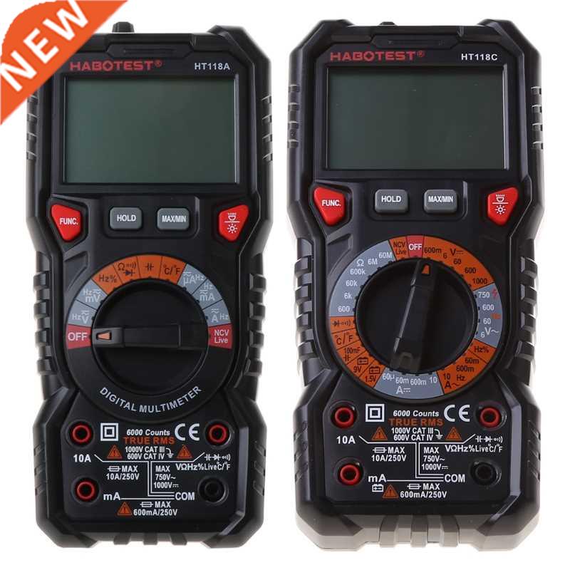 HT118 6000 Counts 1000V AC DC Digital Multimeter NCV Live
