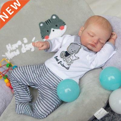 NPK 49CM Bebe Doll Reborn Baby Sleeping Boy Rosalie Soft