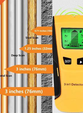 Vastar 3 In 1 Metal Detector Find Metal Wood Studs AC Voltag