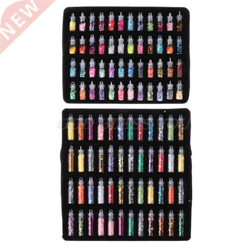 48 Bottles Flash Sequin Powder Decoration Silicone Mold DIY