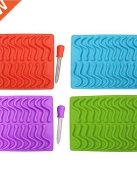 94PF 20 Cavities Silicone Gummy Earthworms Chocolate Mold