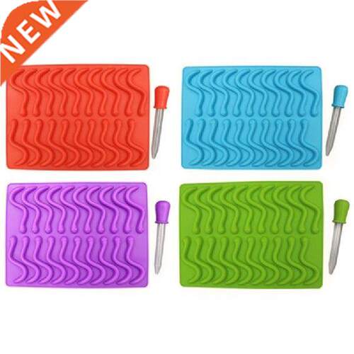 94PF 20 Cavities Silicone Gummy Earthworms Chocolate Mold