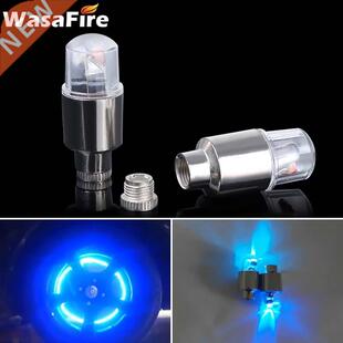 2pcs LED Bike Bicycle Wheel Spoke Light Tire Valve Caps Neon