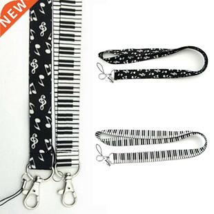 Cartoon Lanyards Piano Keys Notes Durable Hanging Home Handh