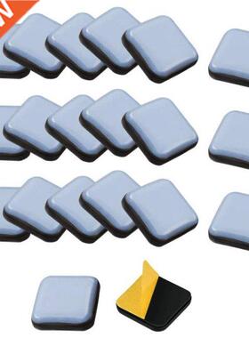 20 PCS Furniture Gliders Slider 25 x 25 mm PTFE Self Adhesiv