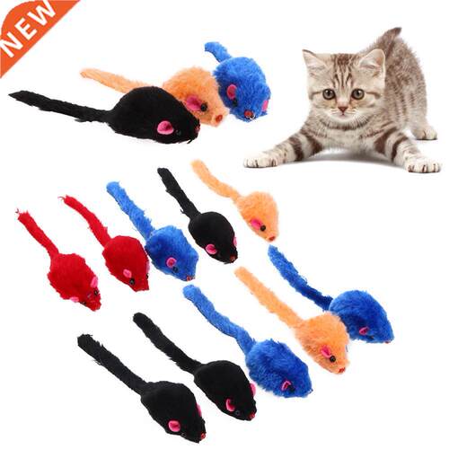 10pcs/lot Mini Colorful Cat Toys Plush False Mouse Toys for