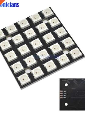 WS2812B 5X5 Bit 5050 RGB LED Lamp Panel Module Full Color Dr