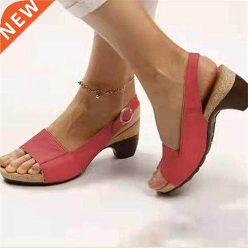 Fashion Shoes Women Sandals Square Toe Comfortable Platform