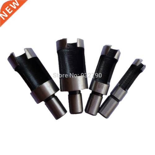4pcs Tenon Plug Cutters 6mm 10mm 13mm 16mm Shank Plug Hole C