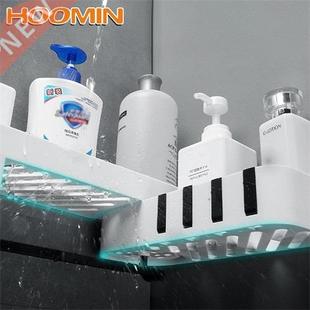 HOOMIN Wall Mounted Shampoo Shower Shelf Holder Floating