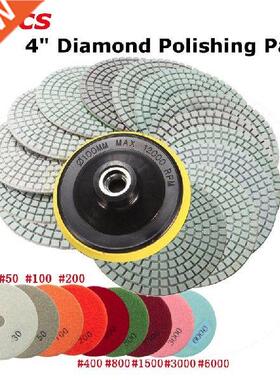 15Pcs/Set 4 Inch 30-6000 Grit Diamond Polishing Pads With