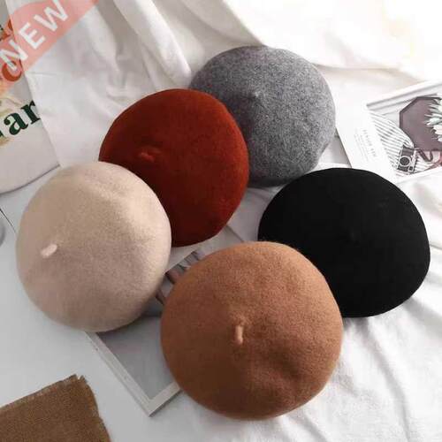 Women's Wool Berets Spring Winter Hat Multicolor Warm Painte