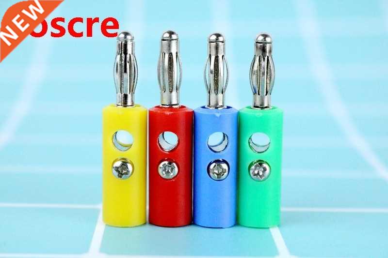 10pcs Wire Audio Speaker Cable Banana Plug Connectors 4mm A